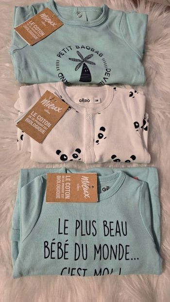 Neufs (non portés) 🏷💙😍 lot trois pyjamas coton 3mois Garçon 💙