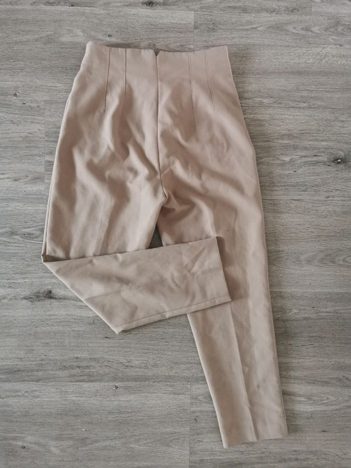 Pantalon de tailleur beige/camel - Zara - photo numéro 4
