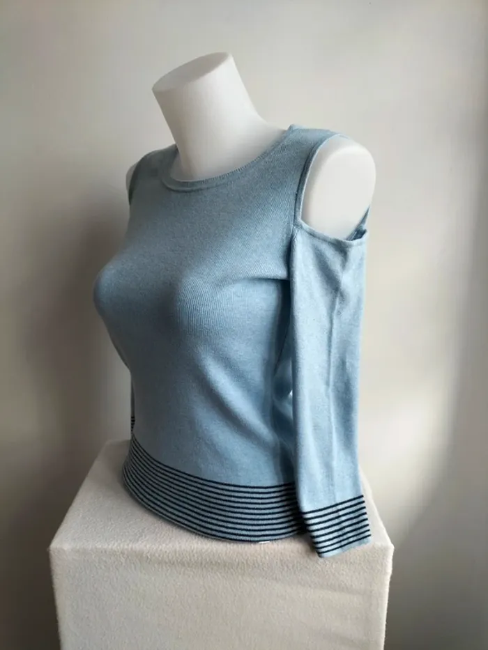 Pull Femmes Épaules Dénudées 100% Coton - Tommy Hilfiger - Taille S - photo numéro 4
