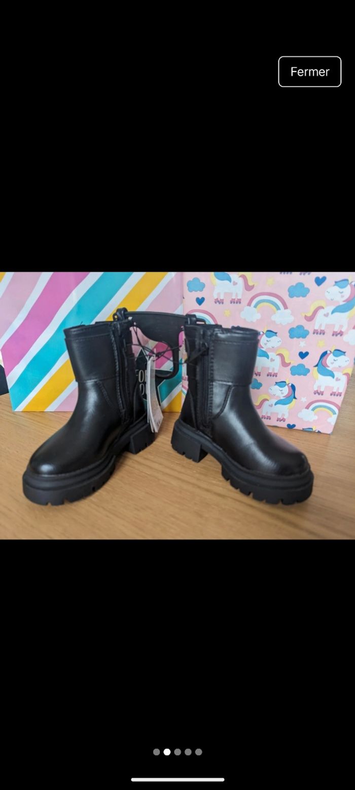 Bottines noires 21 Kiabi - photo numéro 2