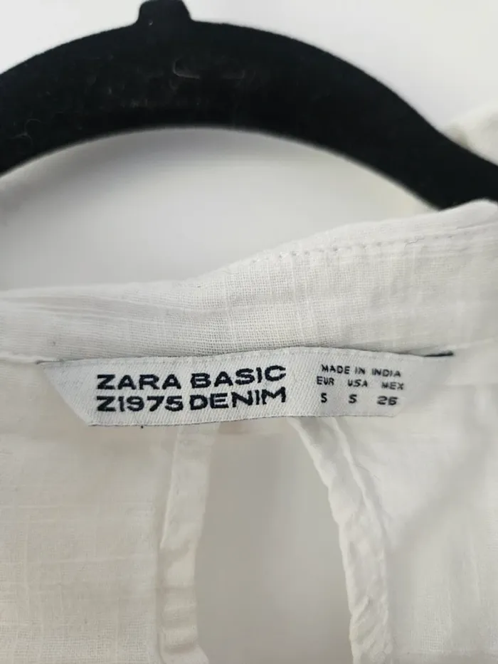 Chemise blanche à pois noirs Zara taille 38 / M - photo numéro 3