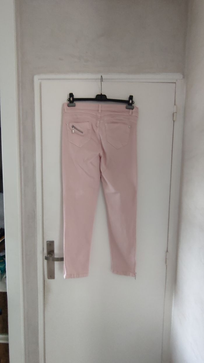 Pantalon femme marque breal taille 40  couleur rose - photo numéro 7