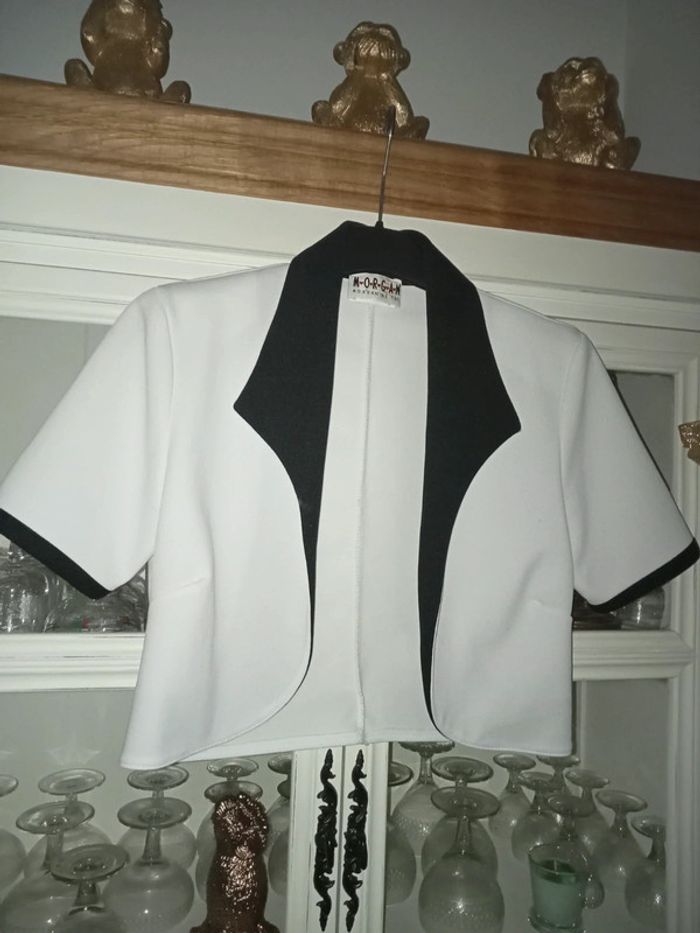 Blazer court bicolore by Morgan état neuf taille 36 - photo numéro 8