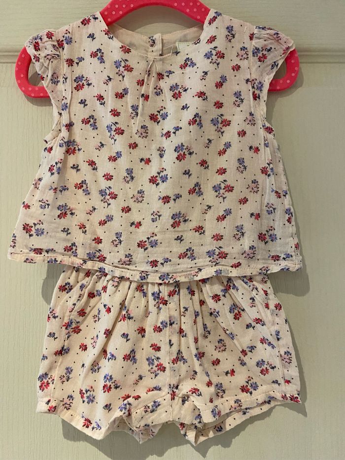 Combishort bébé fille