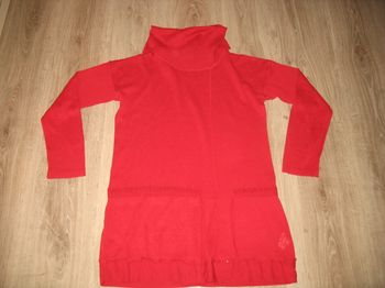 PULL LONG ROUGE "MISS CAPTAIN" - TAILLE 2 - n°02