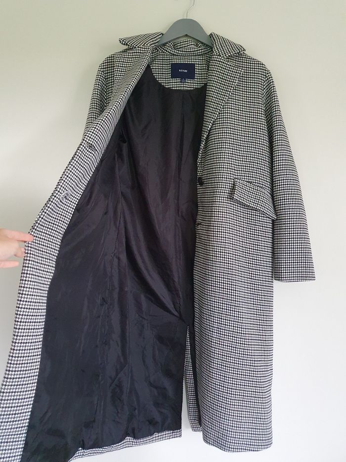 Manteau long pied de poule Kiabi M - photo numéro 6