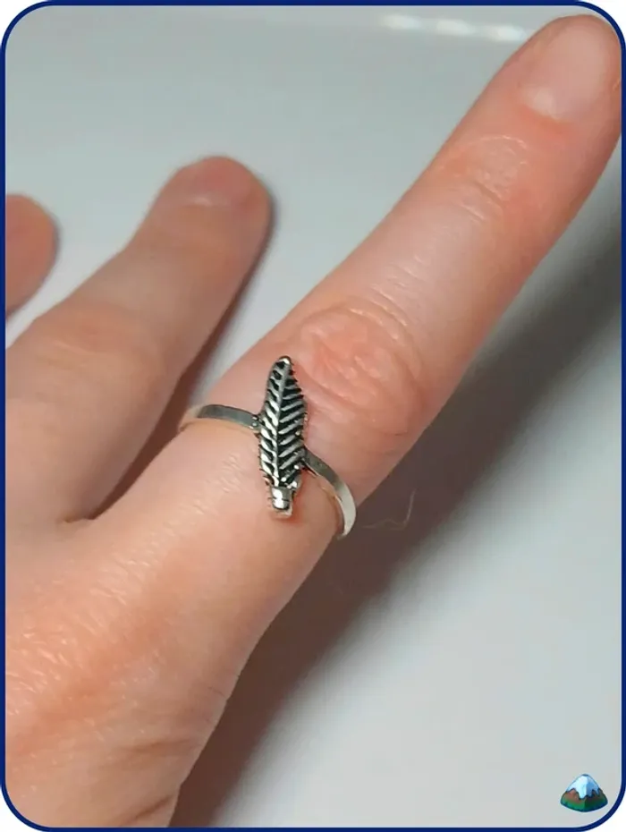 Bague plume en acier inoxydable - photo numéro 2