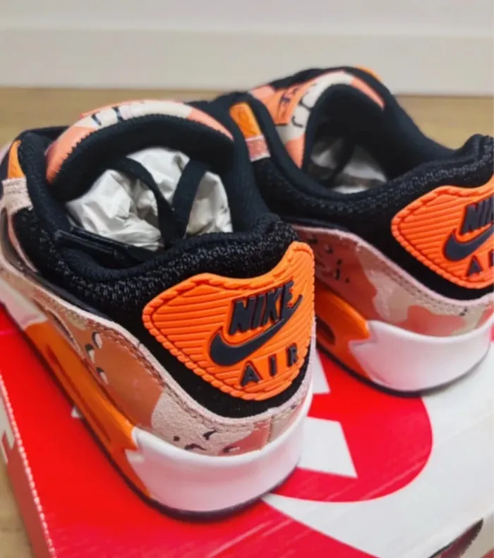 Nike Air Max 90 PRM Camouflage Orange Black Safety Taille 38.5 - photo numéro 4