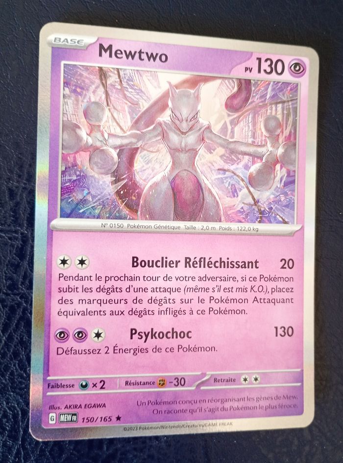 Carte pokémon Mewtwo Holo  150/165  EV3.5 151 FR - photo numéro 2