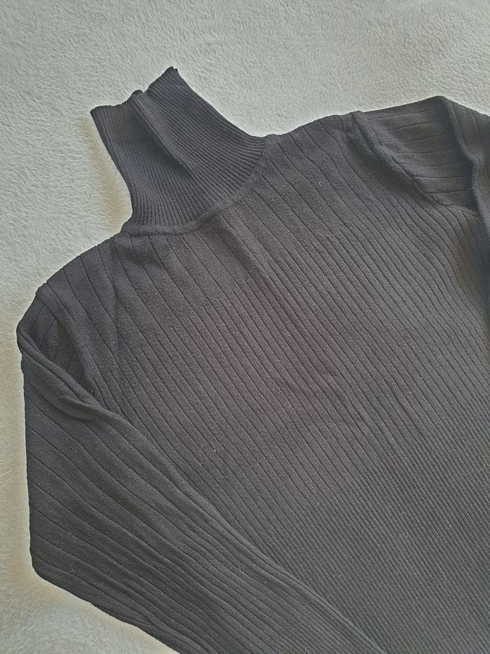 Pull noir femme L a col roulé - photo numéro 4