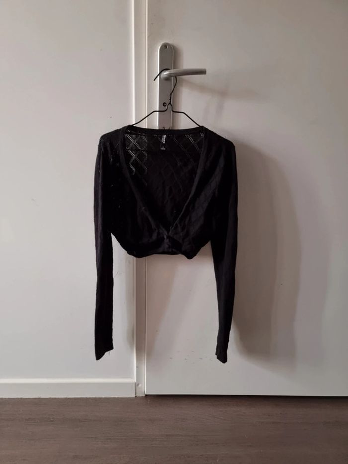 Gilet court ajoure