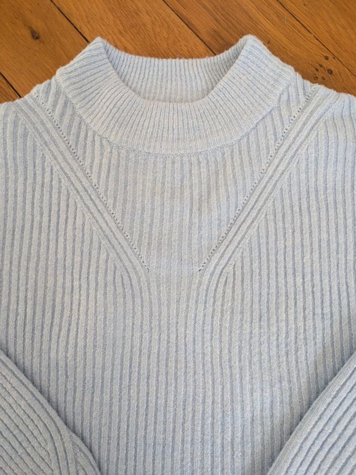 Pull bleu clair cache-cache S - photo numéro 2