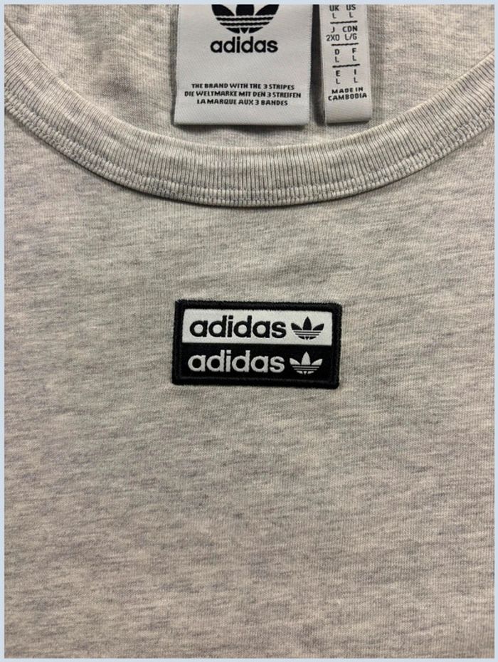 T-shirt Adidas Gris Taille L - photo numéro 4