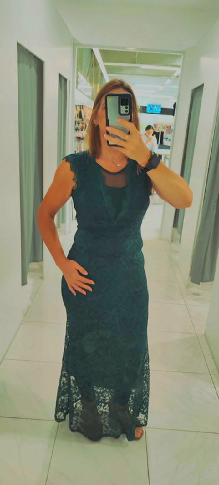 Magnifique robe longue vert sapin neuve - photo numéro 6