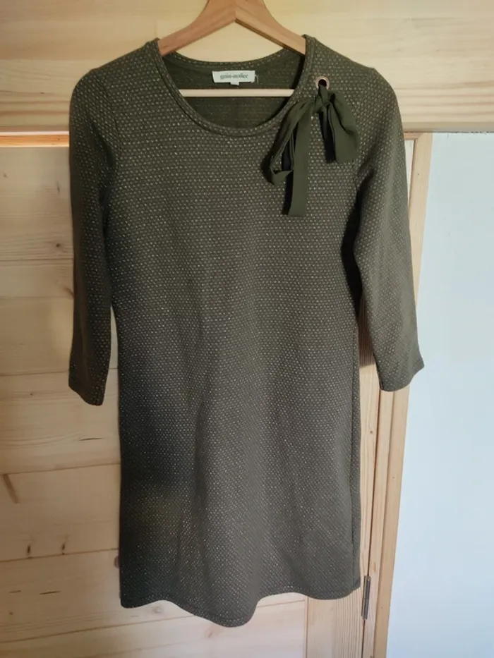 Robe grain de malice kaki M - photo numéro 2