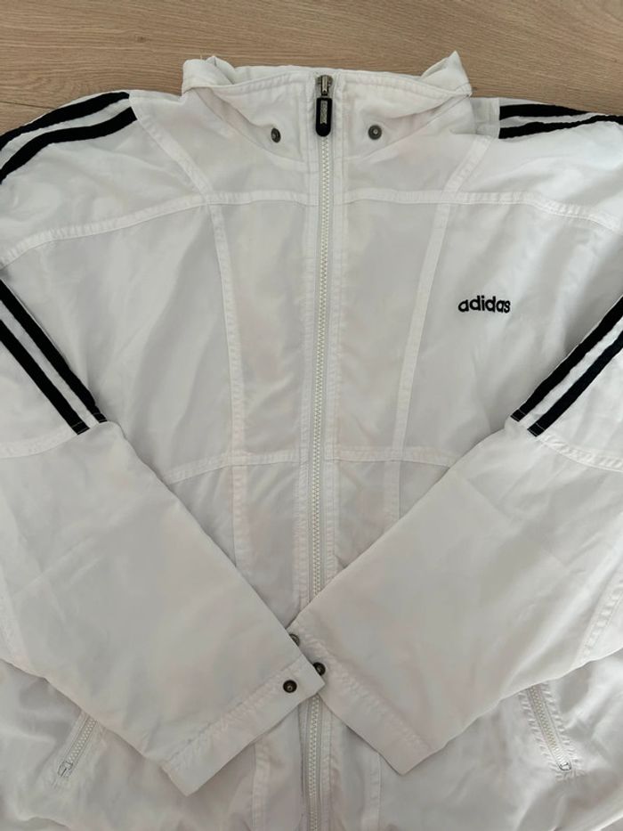 Veste Adidas vintage blanche et noire - Taille 46 (oversize unisexe) - photo numéro 6