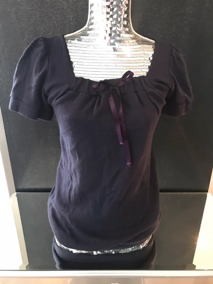 T-shirt violet épais