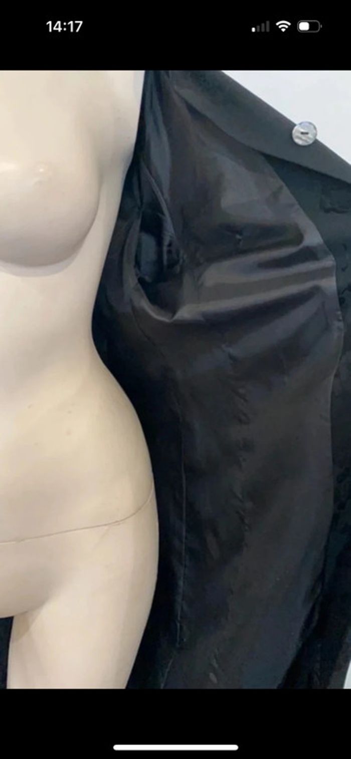 Magnifique longue robe veste neuve noire motif fleurs Épisode taille 42 - photo numéro 6