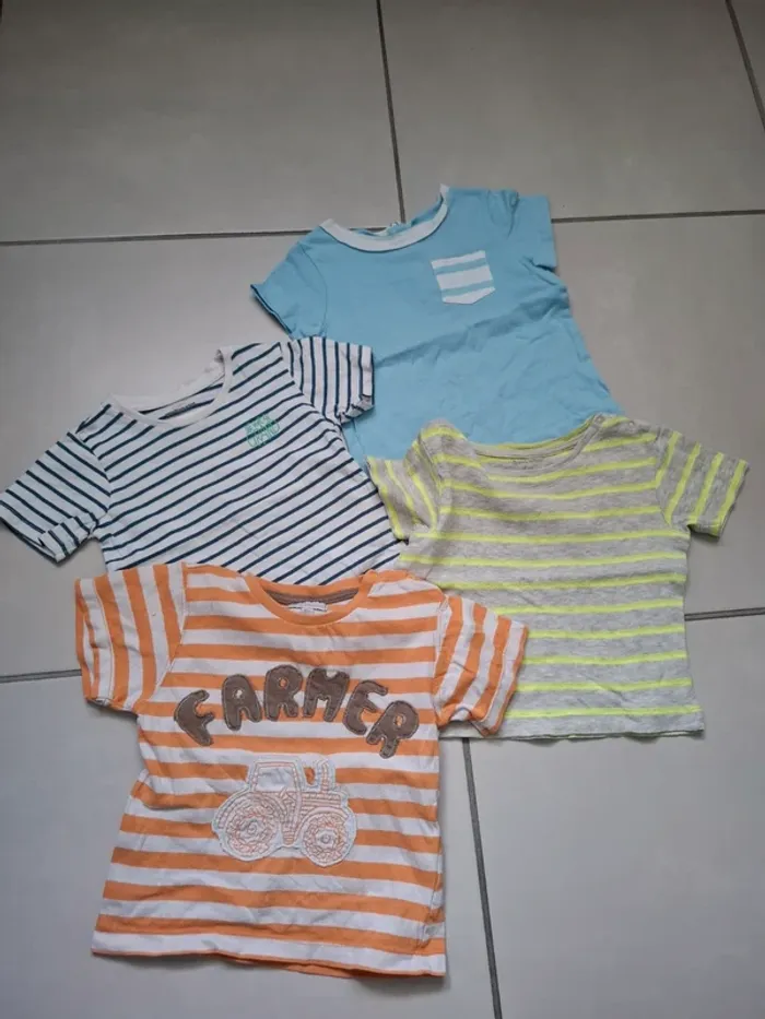 Lot 4 t-shirt 18 mois