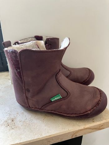 Bottines fourrées violette