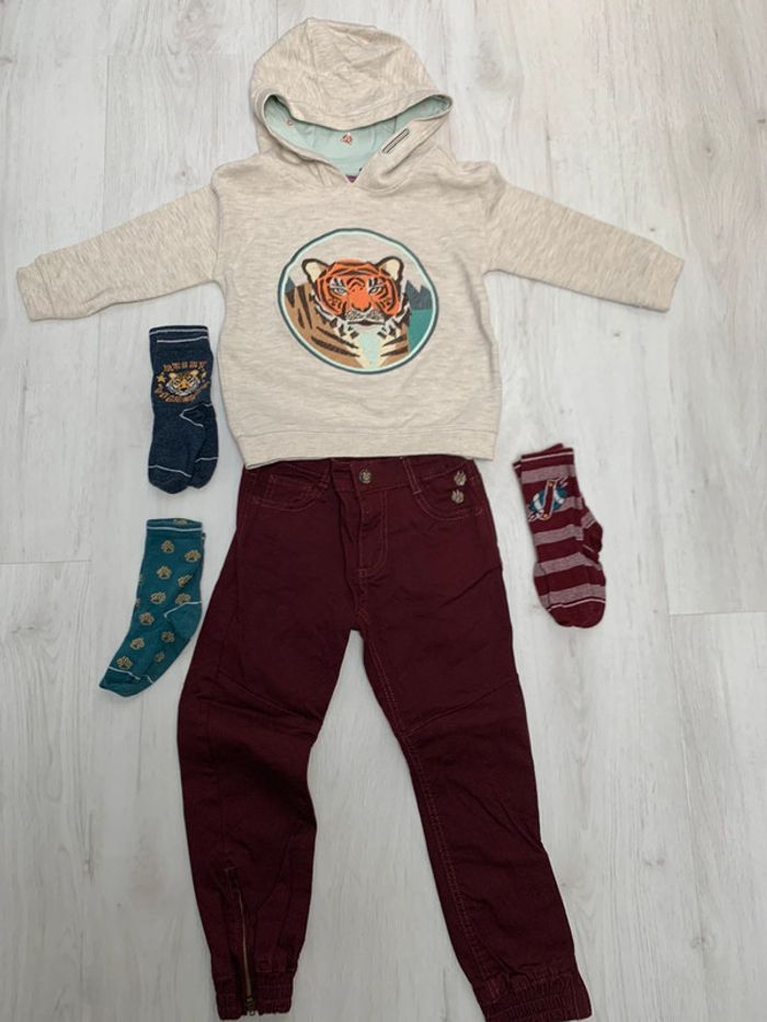 Ensemble sergent major 4 ans + 3 paires de chaussettes sergent major 25-26