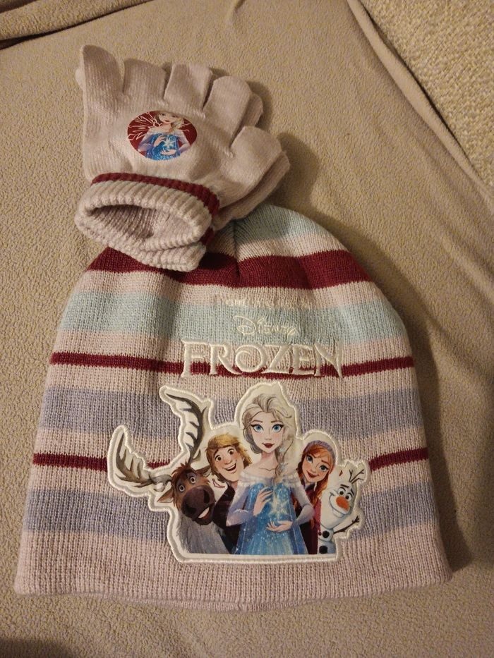 Bonnet et gants reine des neiges