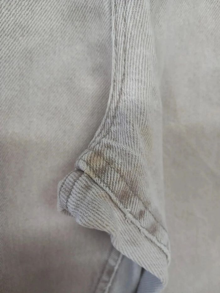 Jeans taille haute Lee vintage Beige en coton - photo numéro 6