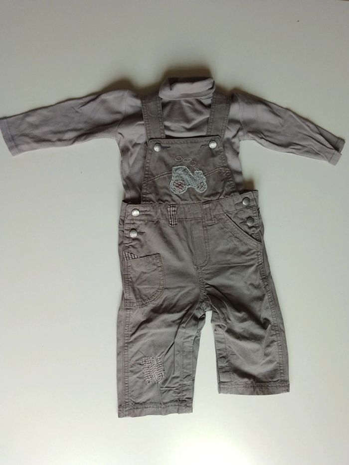 Ensemble salopette tee-shirt garçon 12 mois DPAM