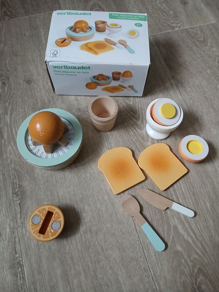 Jouet set petit déjeuner en bois vertbaudet - photo numéro 2