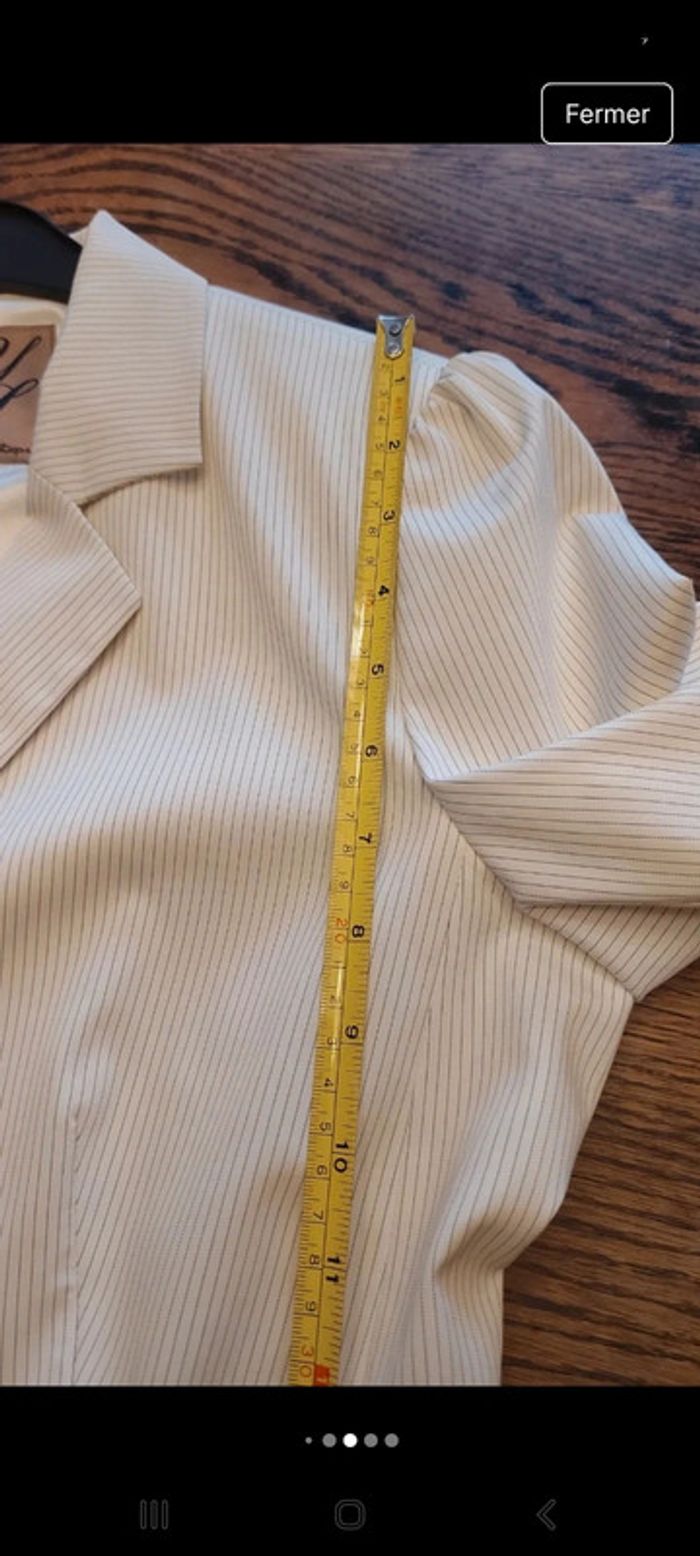 Jolie Blazer blanc lignée by Steps taille 38 - photo numéro 12