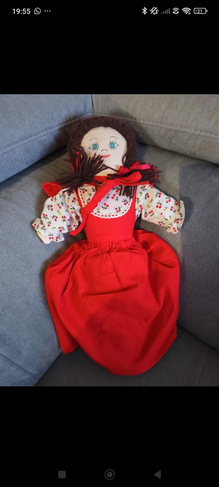 Poupée en tissu chaperon rouge