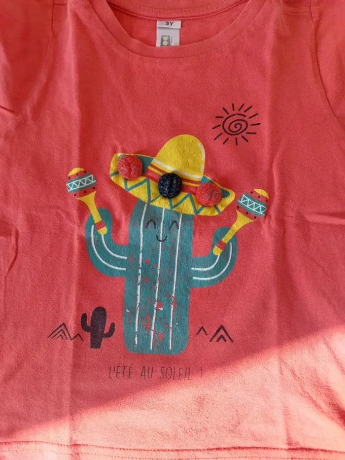 Tee-shirt manche courte fille 5 ans - photo numéro 5