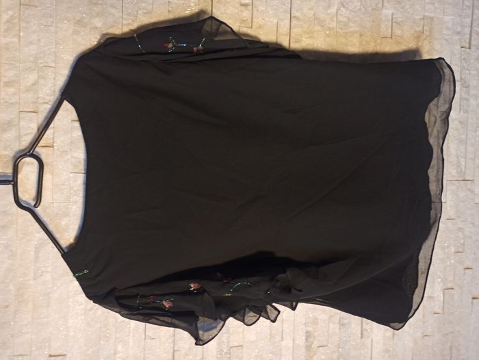 Blouse Noire avec Broderie Femme Taille 44 - photo numéro 6
