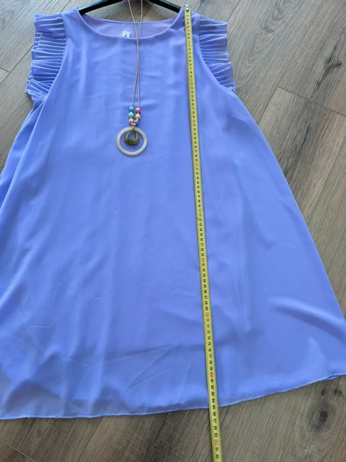 Robe femme violine avec collier robe femme été taille 38 taille 40 - photo numéro 4