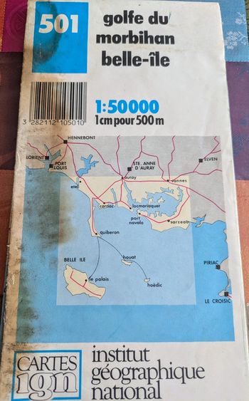 Carte ign golfe du morbihan