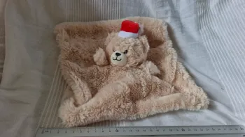 Doudou  plat Ourson  bonnet Noël