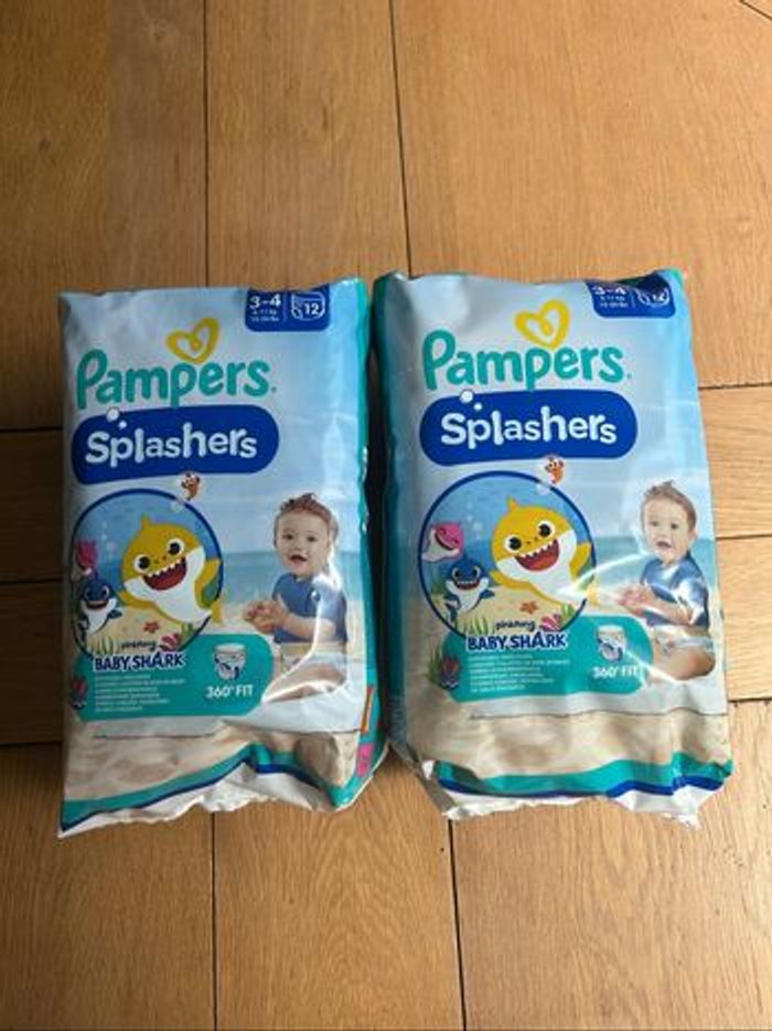 Lot 2 paquets couches piscine Taille 3-4 Pampers