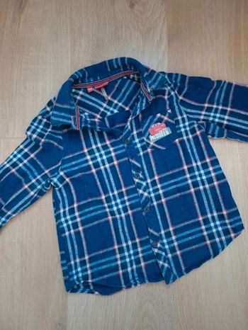 Chemise à carreaux Disney Cars 4 ans