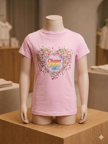 Tee-shirt Chupa Chups Rose taille 8 ans 