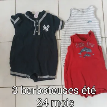 Lot de 3 barboteuses été 24 mois