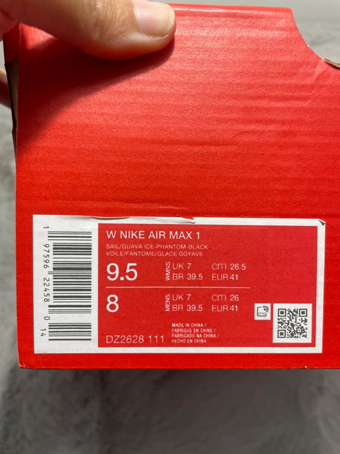 Basket Nike Air Max 1 crème - Taille 41 - photo numéro 9