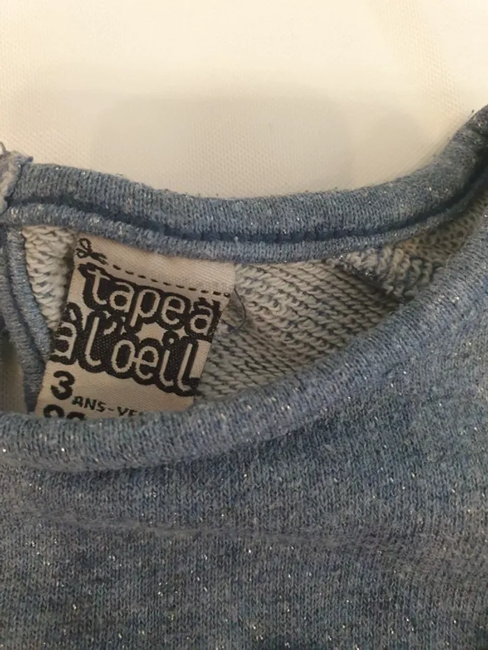 Robe bleue grise  TAO 3 ans - photo numéro 3