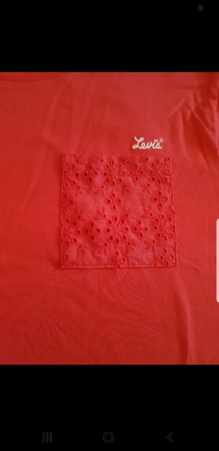 Tee-shirt levi's fille rouge - photo numéro 2