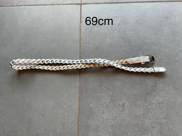 Ceinture tressée argentée fille été