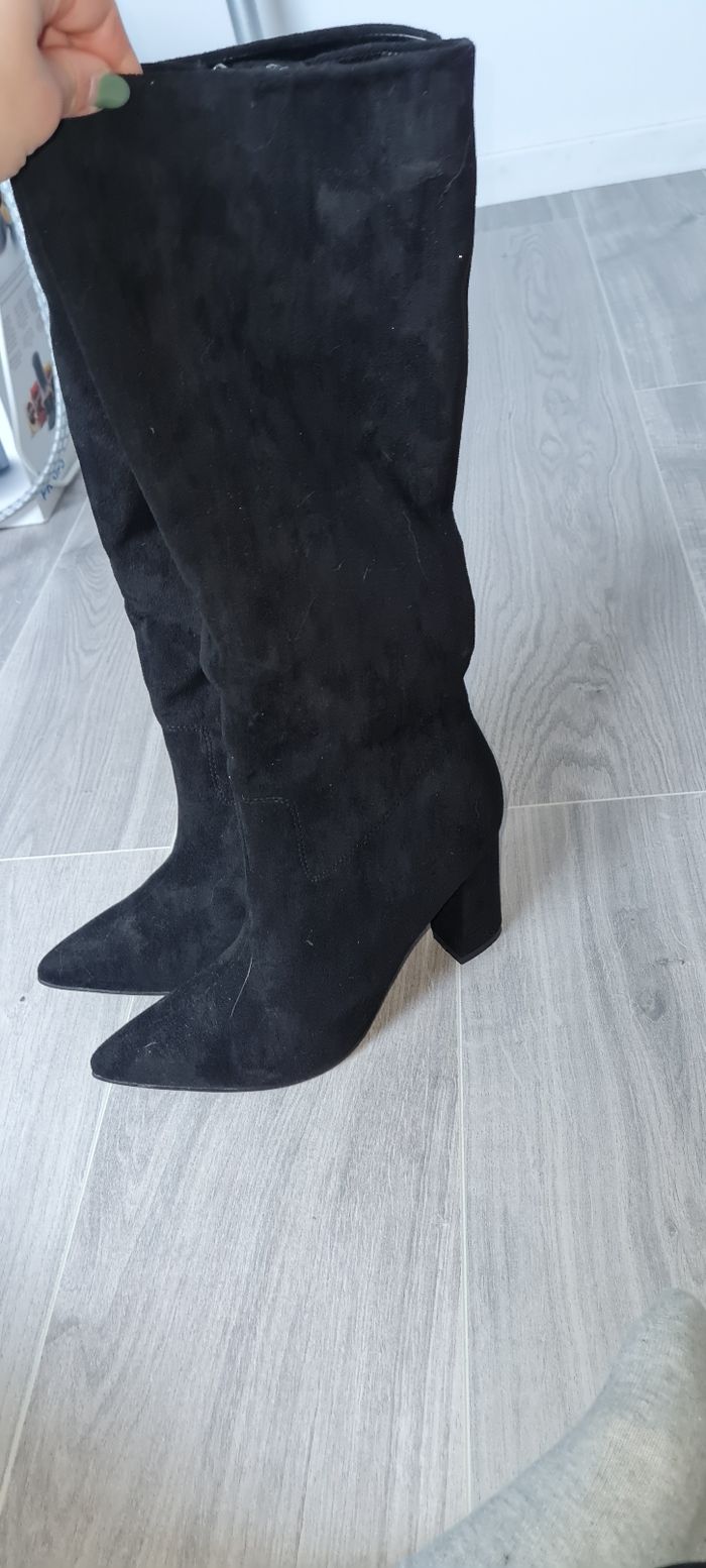 Bottes effet velours