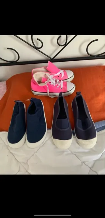 Lot 3 paires chaussures en tissu