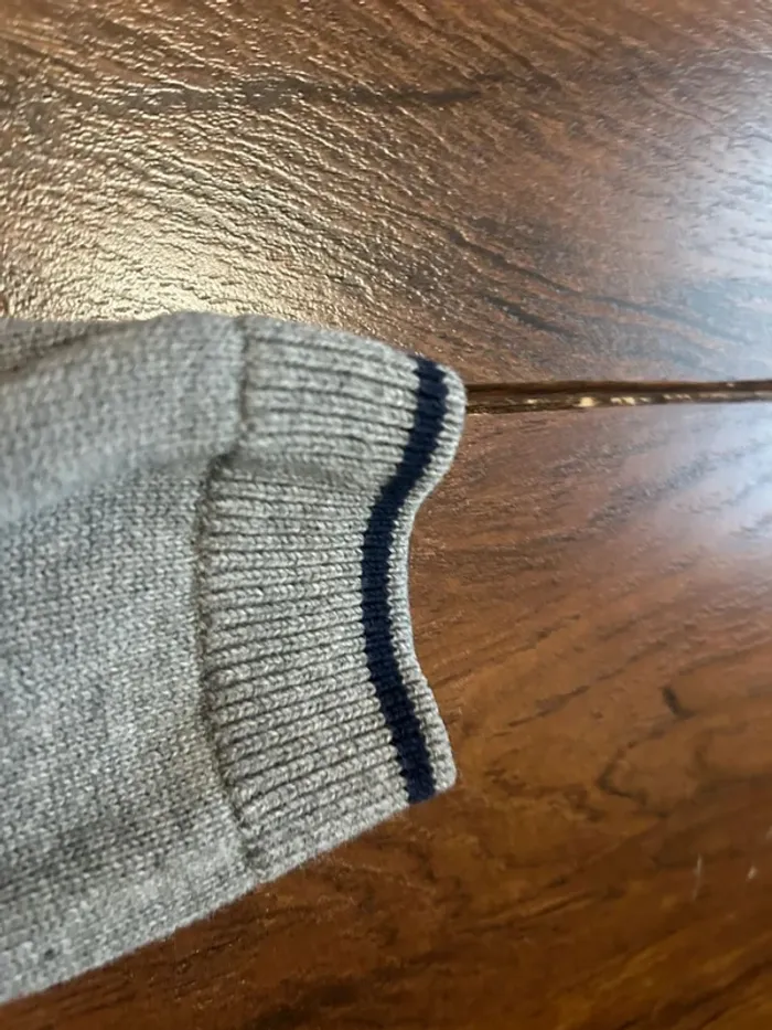Pull garçon gris chiné en coton garçon motif tête de tigre Sergent major 5ans - photo numéro 8