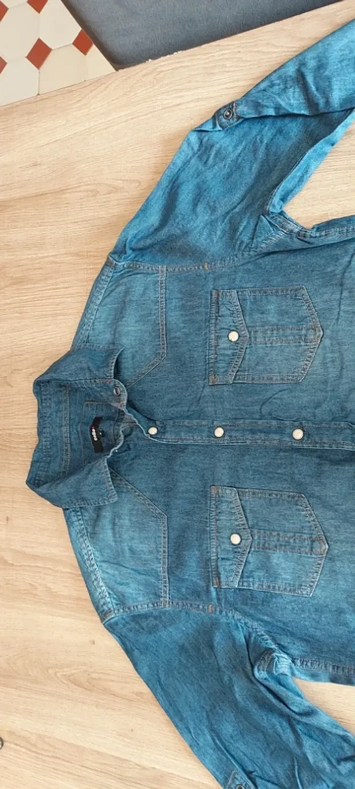 Chemise en jeans 100% coton T-M - Célio - photo numéro 2