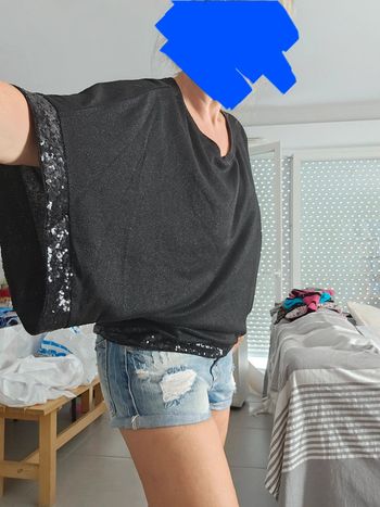 Haut noir fantaisie bodyflirt taille 38