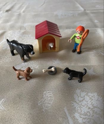 Lot Playmobil Enfant et chiens n°4498